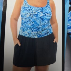 Slimswim Blue Bohemian Rhap One Piece Swimsuit